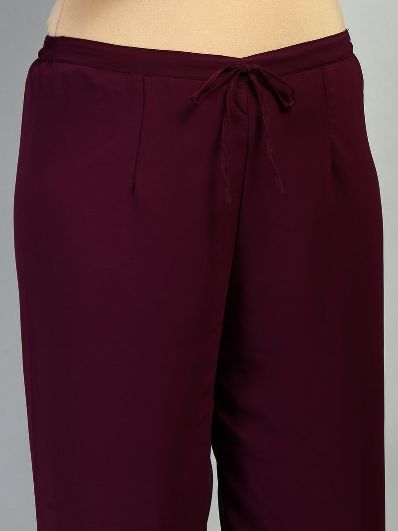 Plus Size Royal Wine Nyraa Kurta Set